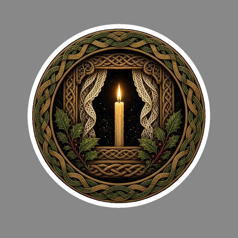 Candle in the Window Celtic knotwork design by The Freckled Monkey