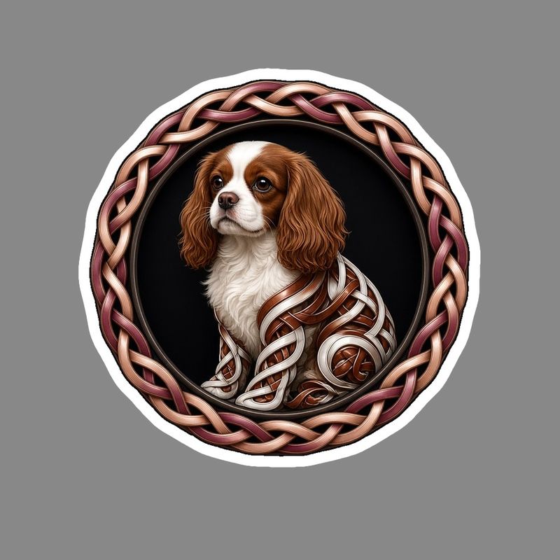 Cavalier King Charles Celtic knotwork design by The Freckled Monkey