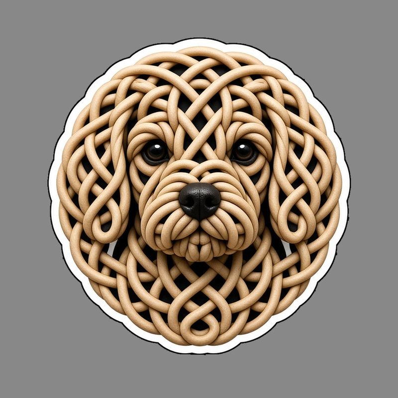 Cavapoo Celtic knotwork design by The Freckled Monkey