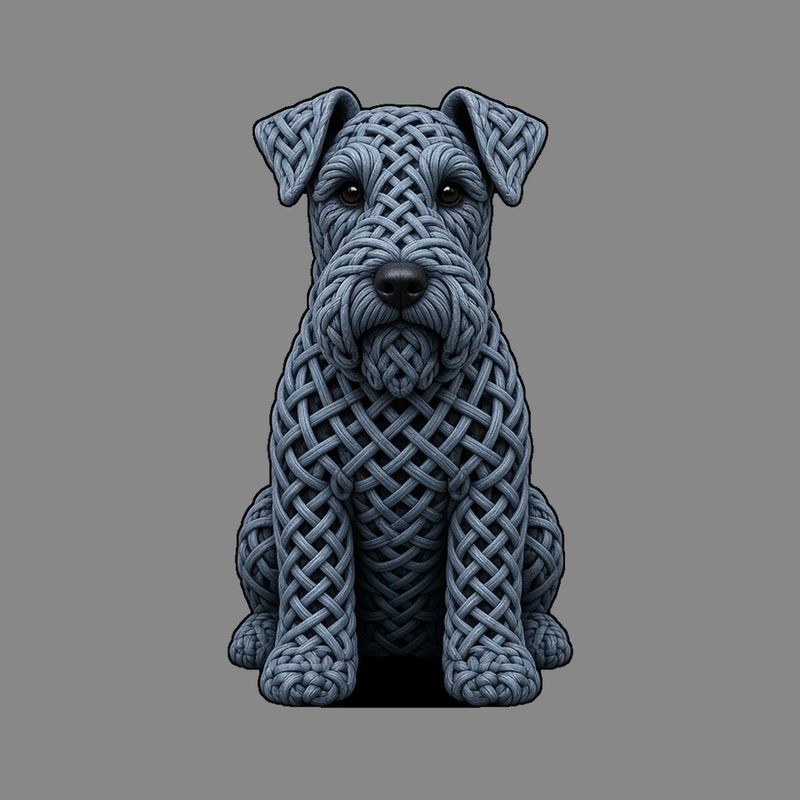 Kerry Blue Terrier Celtic knotwork design by The Freckled Monkey
