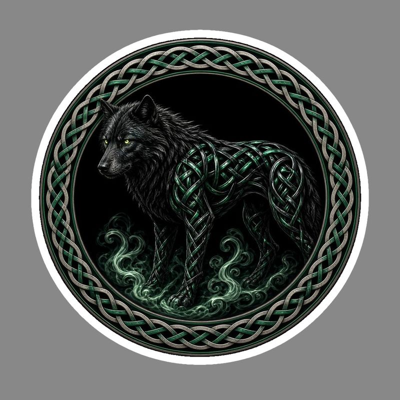 Pooka Hound Celtic knotwork design by The Freckled Monkey