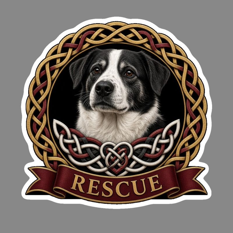 Rescue Heart Celtic knotwork design by The Freckled Monkey